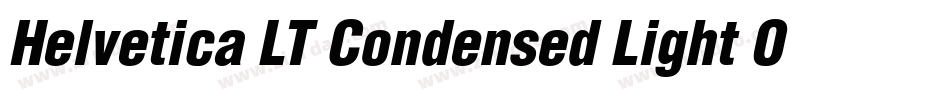 Helvetica LT Condensed Light Oblique字体转换